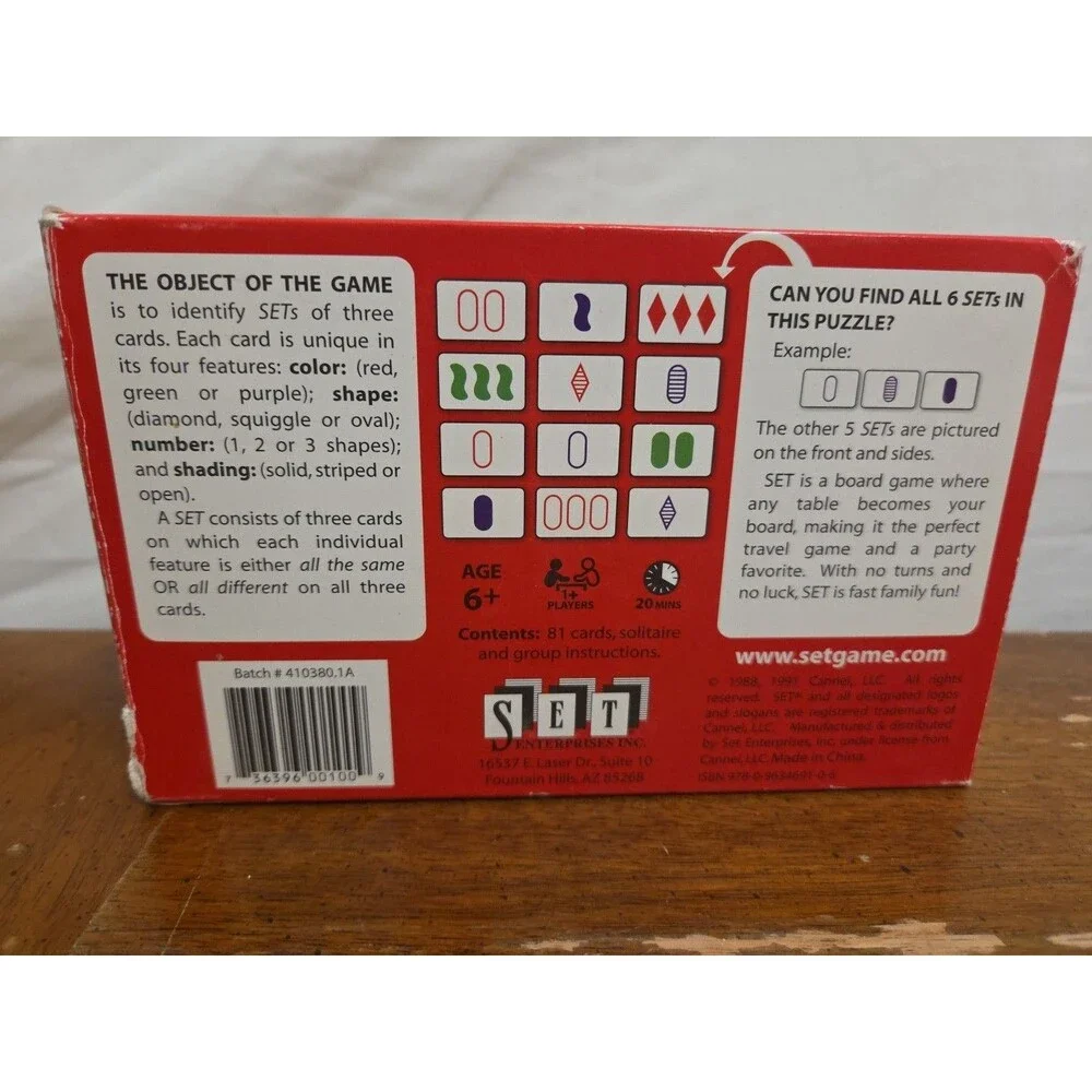 SET the Family Card Game of Visual Perception - 100% Complete